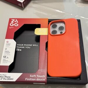 ZAGG Soft-Touch Orange Case for New iPhone 15/15 Pro
